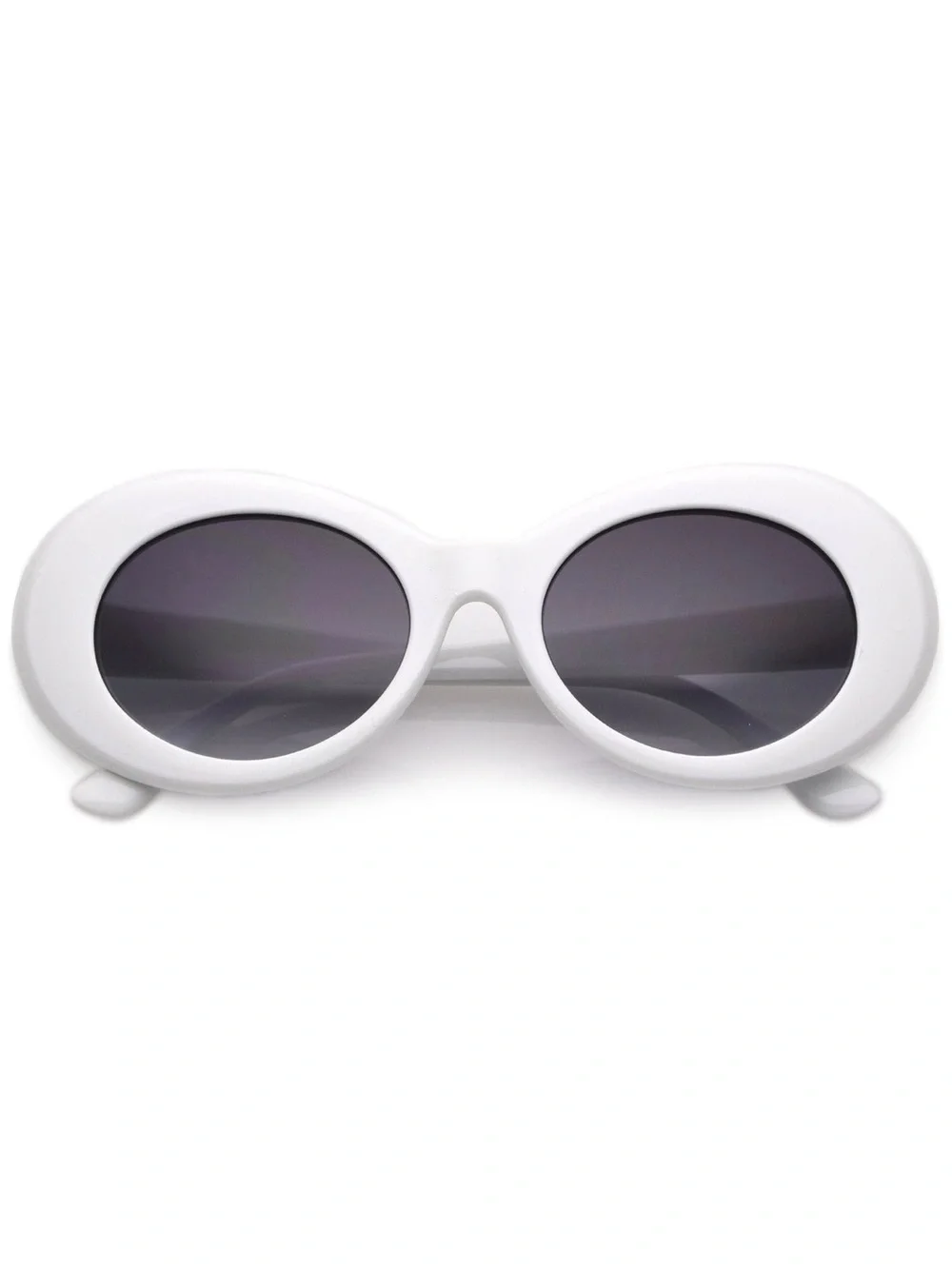 White Oval Retro Sunglasses for Women